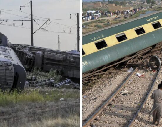 Train derailed in Lahore Pakistan: 30 Passengers Injured, Rescue Teams Arrives