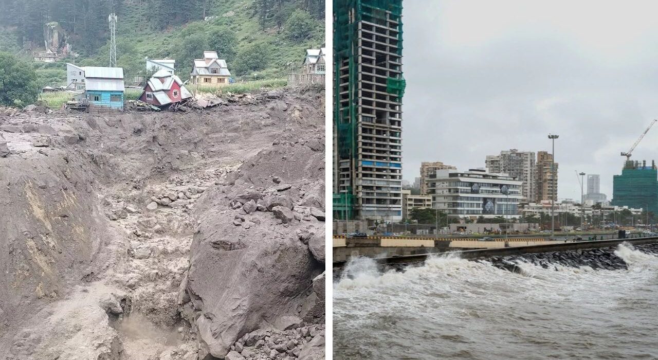 Mumbai Landslide cause roads waterlogged, 2 Dead, 2 Injured, Flights delayed