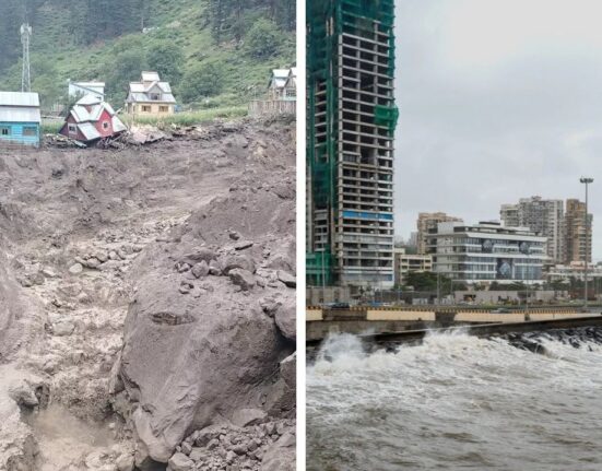 Mumbai Landslide cause roads waterlogged, 2 Dead, 2 Injured, Flights delayed