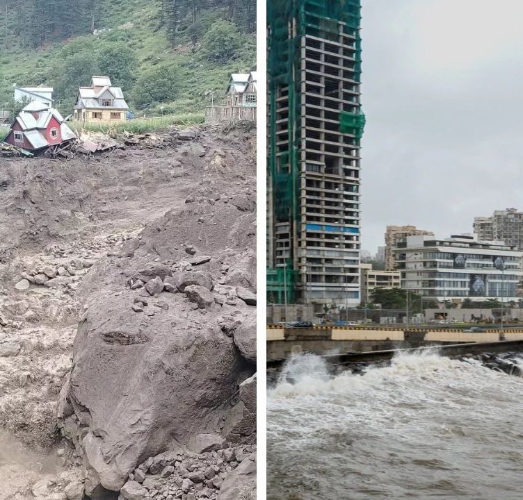 Mumbai Landslide cause roads waterlogged, 2 Dead, 2 Injured, Flights delayed
