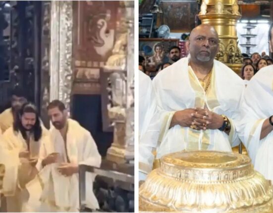 Akshay Kumar visits Guruvayur Temple during Shooting For Haiwaan for Kerala