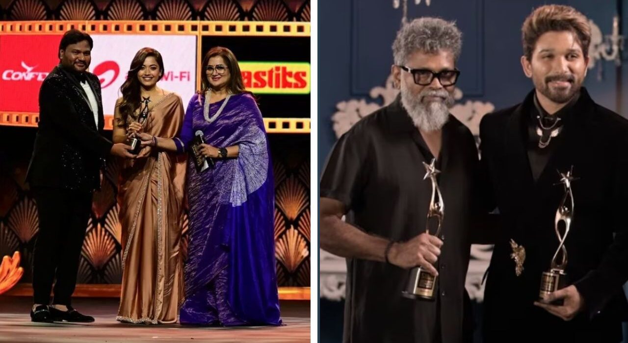 Allu Arjun and Rashmika Mandanna Honored with Best Actors Award at SIIMA 2025