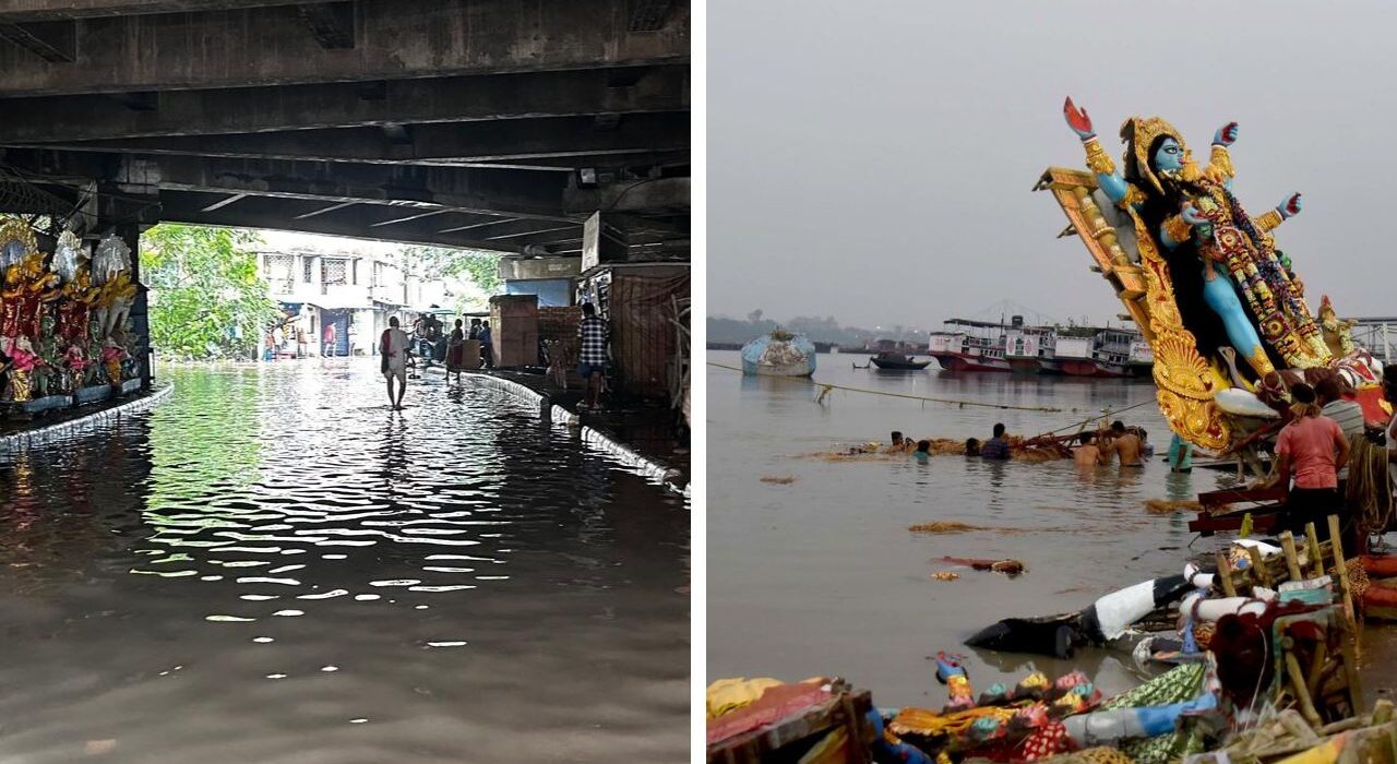 Kolkata Streets flooded with water before Durga Puja, 5 Died in electrocution