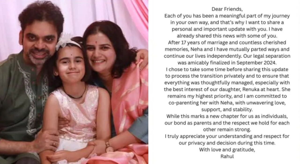 Marathi Actor- Singer, Rahul Deshpande announces divorce after 17 years of marriage