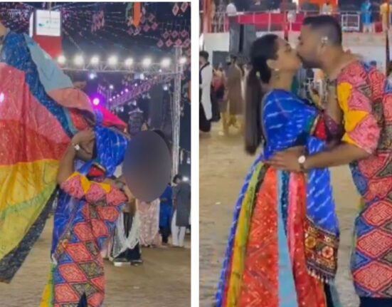 NRI couple face backslash Kiss At Gujarat Garba Ground