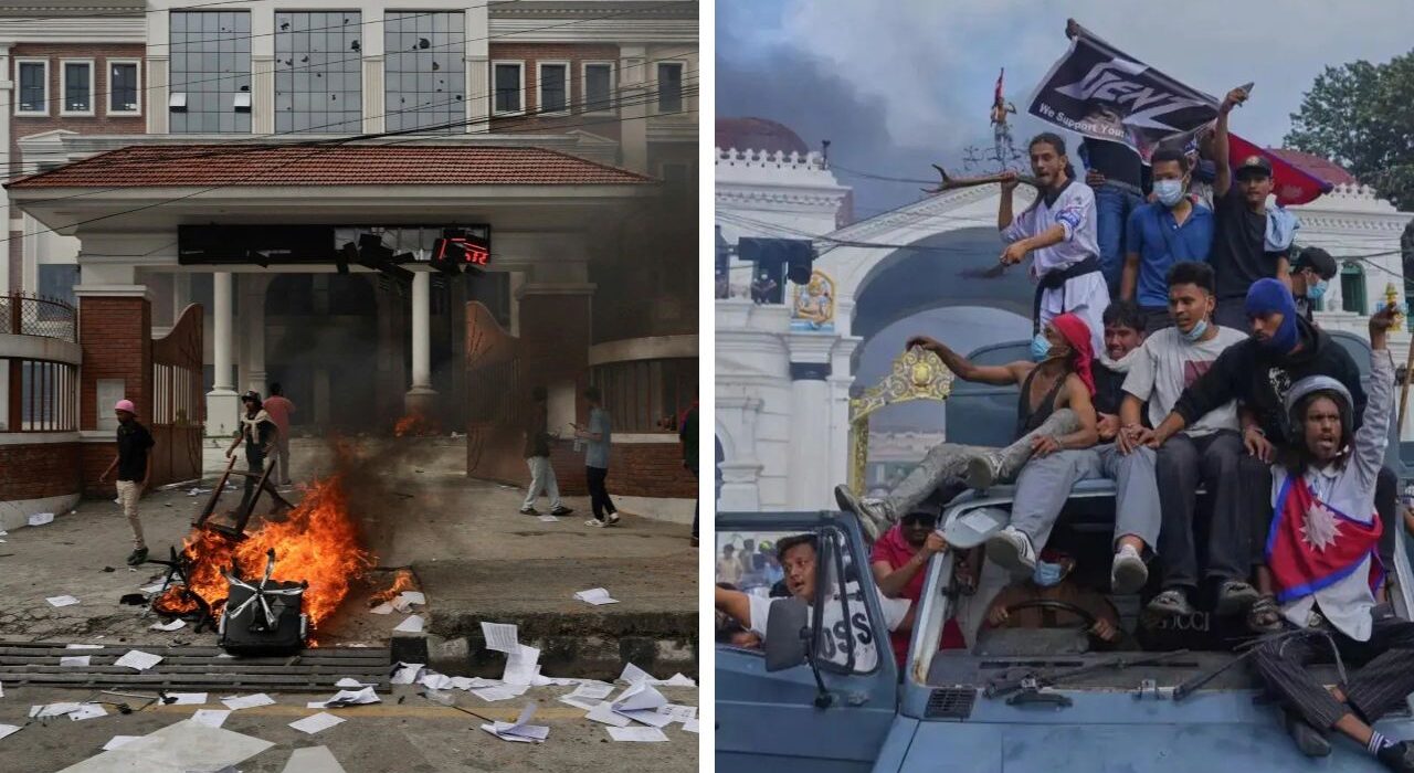 Nepal protestors Set Fire on Ex PM's House: Wife Burnt and Dead in Fire