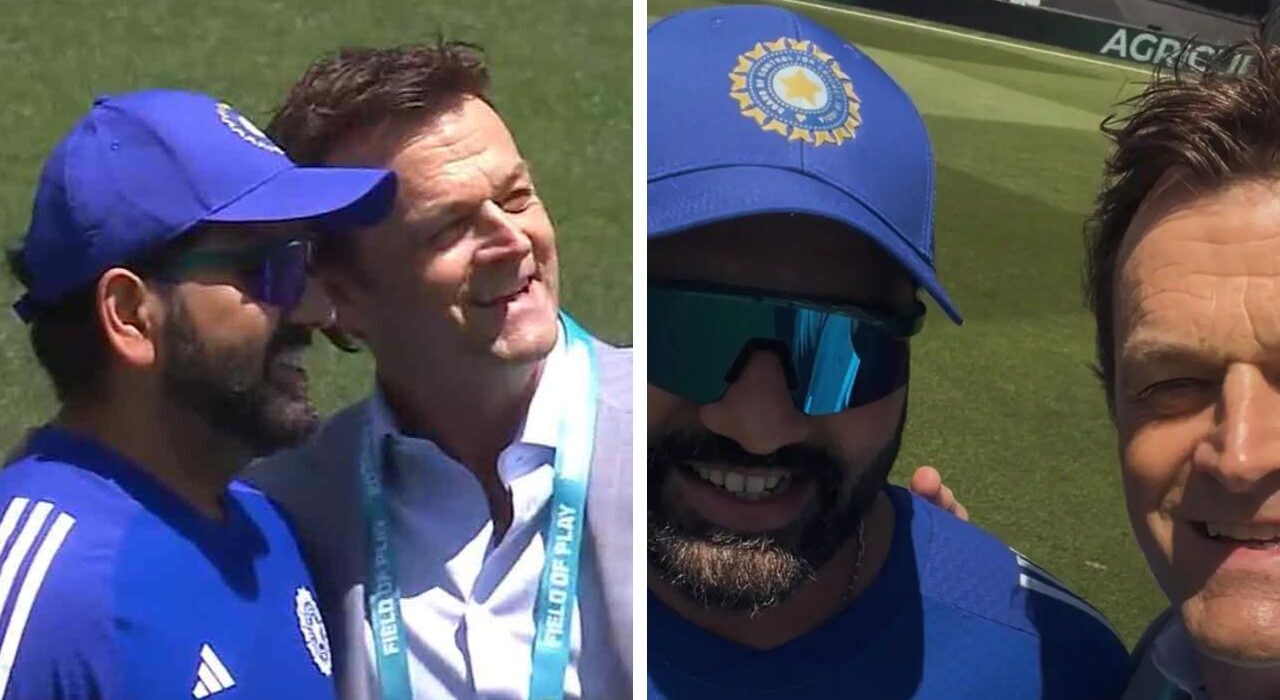 Adam Gilchrist Shares Selfie with Rohit Sharma Before India-Australia ODI in Adelaide