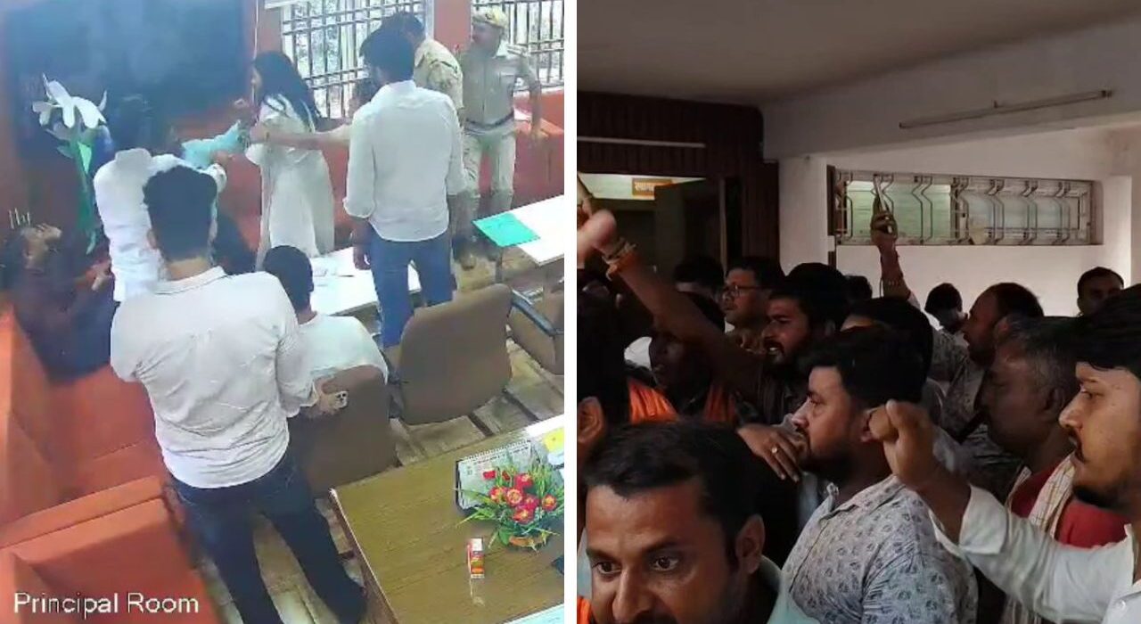 DUSU Joint Secretary Slaps Professor Sujit Kumar in Delhi University Clash