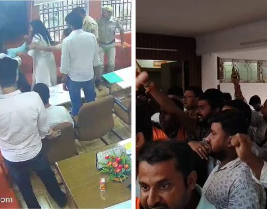 DUSU Joint Secretary Slaps Professor Sujit Kumar in Delhi University Clash