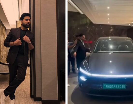 Indian Cricket Captain Rohit Sharma Buys Tesla Model Y with Personalized Plate number 3015