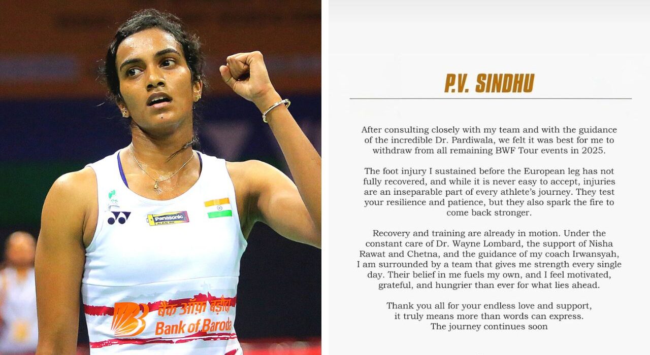 PV Sindhu Withdraws from 2025 BWF World Tour Events Over Foot Injury