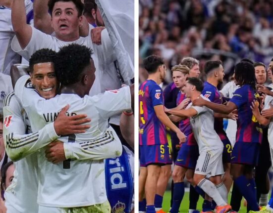 Real Madrid Defeats Barcelona 2-1 in El Clásico, Leads La Liga by Five Points