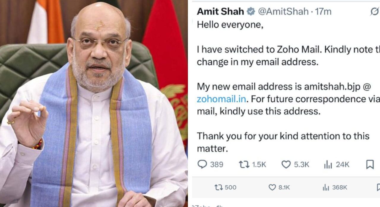 Union Home Minister Amit Shah Switches Official Email to Indian Zoho Mail