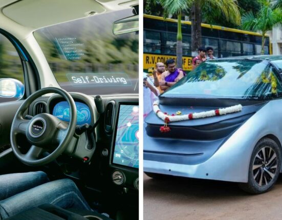 Video Showing a Driverless Car Moving Around Bengaluru College gone viral