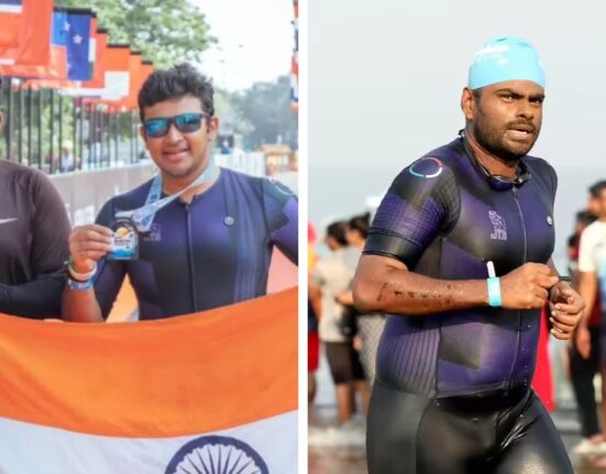 BJP Leaders K. Annamalai and Tejasvi Surya Finish Ironman 70.3 Goa 2025