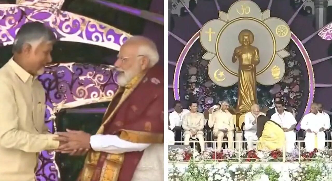 PM Modi Joins Aishwarya Rai Bachchan, Sachin Tendulkar at Sri Sathya Sai Baba Centenary in Puttaparthi
