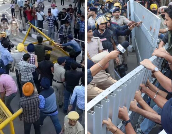 PU Protest: 5000 Students break the barricades, Raise Slogans 'Go Back Chandigarh Police'