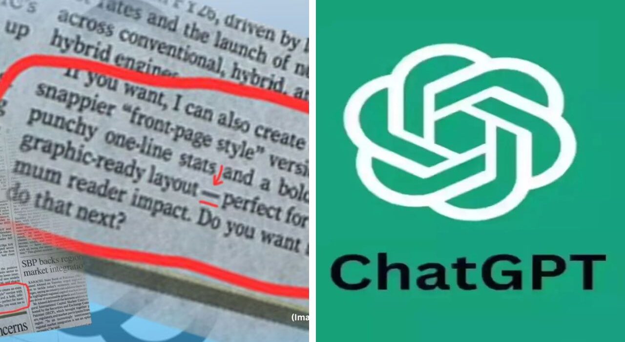 Pakistan Dawn Newspaper Publishes Unedited ChatGPT Response in Auto Sales Report