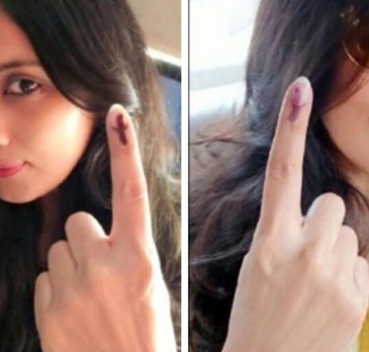 Pune woman clarifies on viral pics about vote chori charge, dismiss allegations of One voter, two states