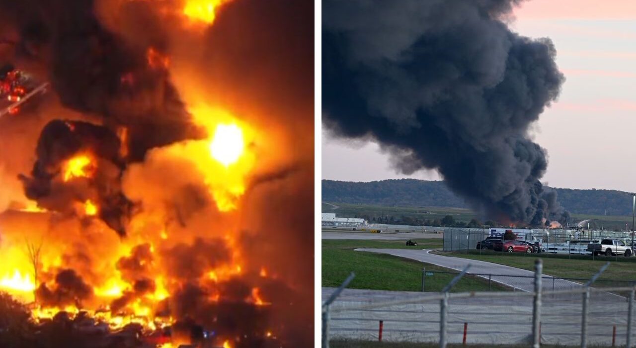 Scary Video Out: UPS cargo jet crashed near Louisville airport, triggers a massive fire