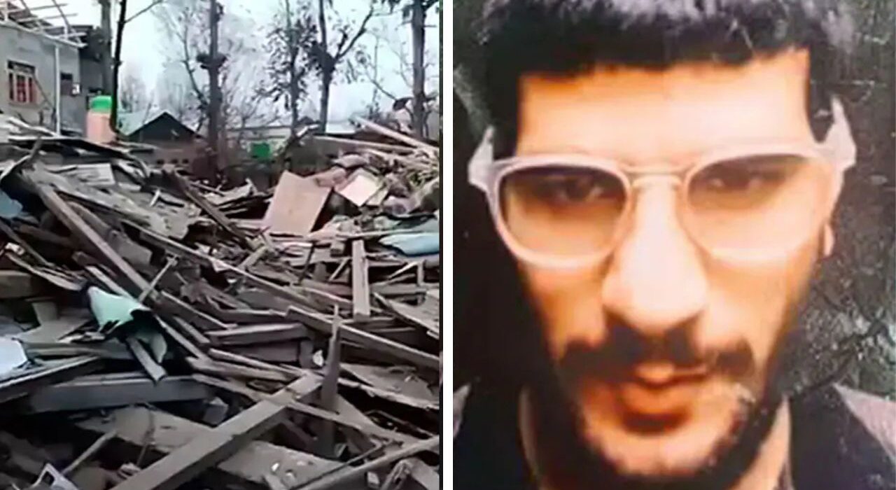 Security forces demolished Kashmir house of Delhi Bomber Umar Mohammed