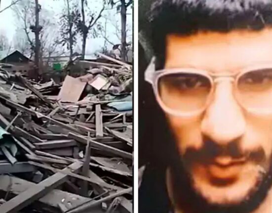 Security forces demolished Kashmir house of Delhi Bomber Umar Mohammed