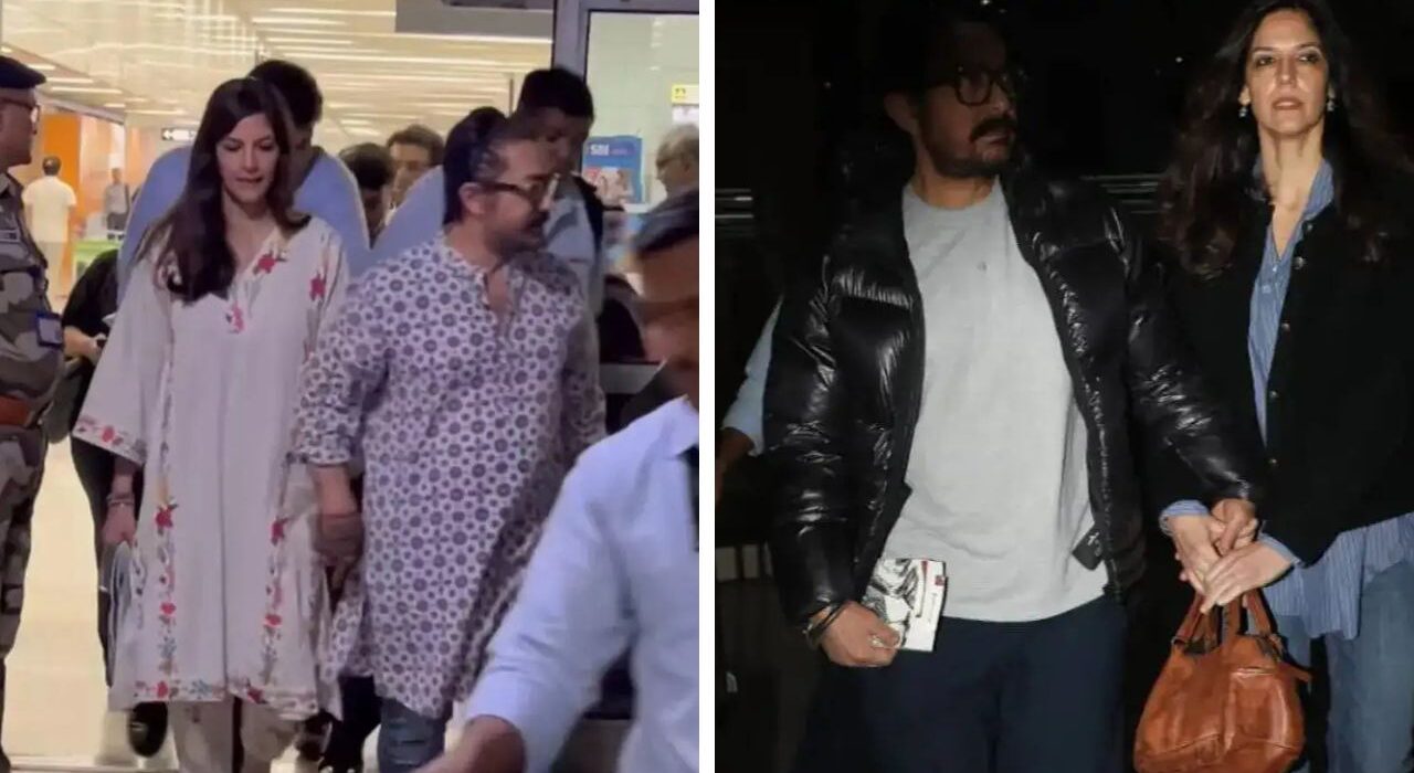 Aamir Khan spotted at Mumbai airport holding GF Gauri Spratt’s Hands