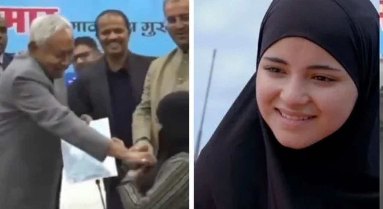 Nitish Kumar Pulls Down Doctor's Hijab at Patna Event