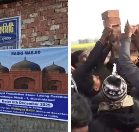 Suspended TMC MLA Kabir Lays Foundation for Babri-Style Mosque in Beldanga