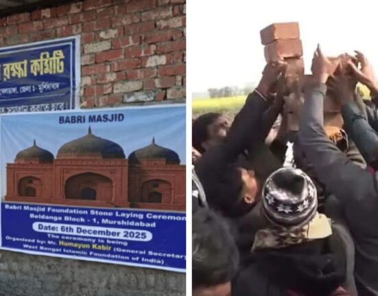 Suspended TMC MLA Kabir Lays Foundation for Babri-Style Mosque in Beldanga