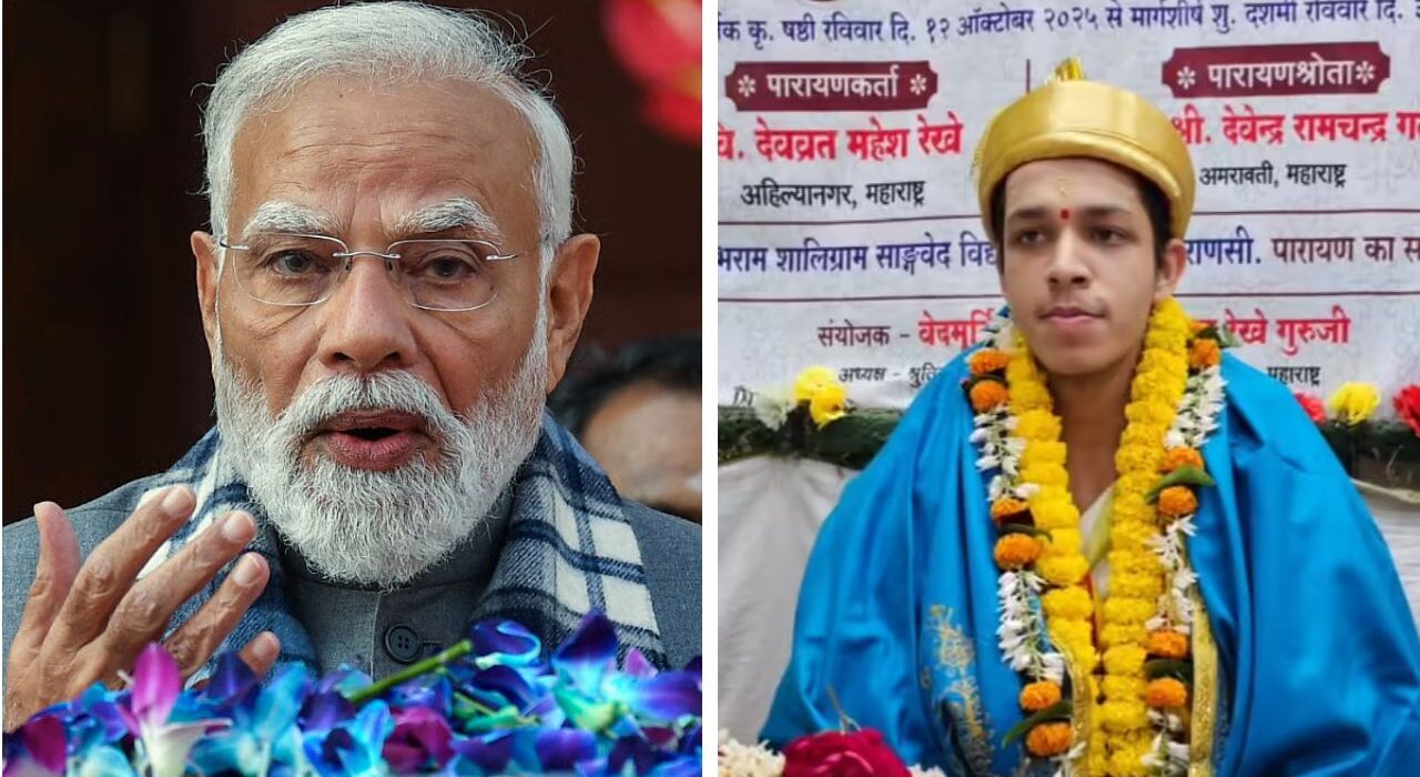 Teen Recites 2,000 Vedic Mantras in Rare Dandakrama Style