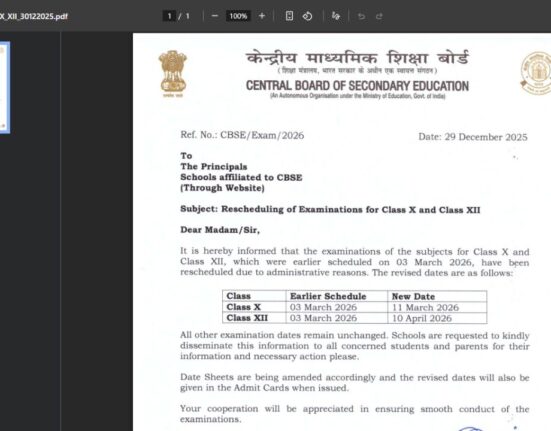 CBSE Announces Revised 2026 Board Exam Dates for Class 10 and 12