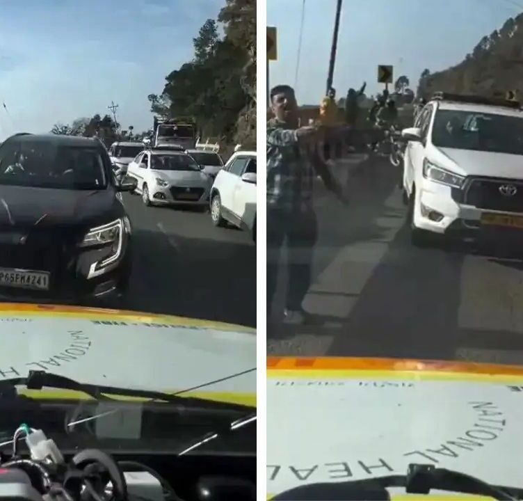 Dashcam Catches Drivers block Ambulance on Mountain Highway in India