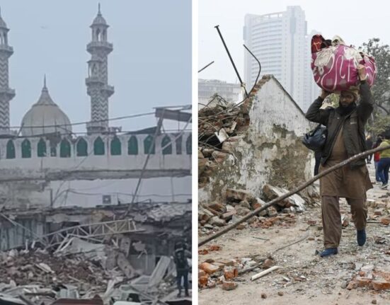 Delhi Police Clash During Court-Ordered Demolition Near Historic Mosque