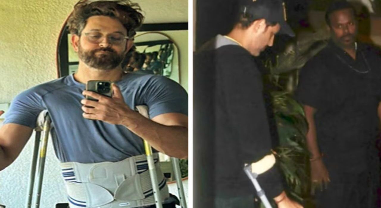 Hrithik Roshan Seen Using Crutches at Party, Fans Express Concern