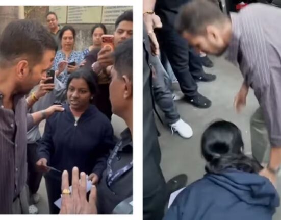 Mumbai Polling Booth: Fan Touches Akshay Kumar Feet, Seeks Help