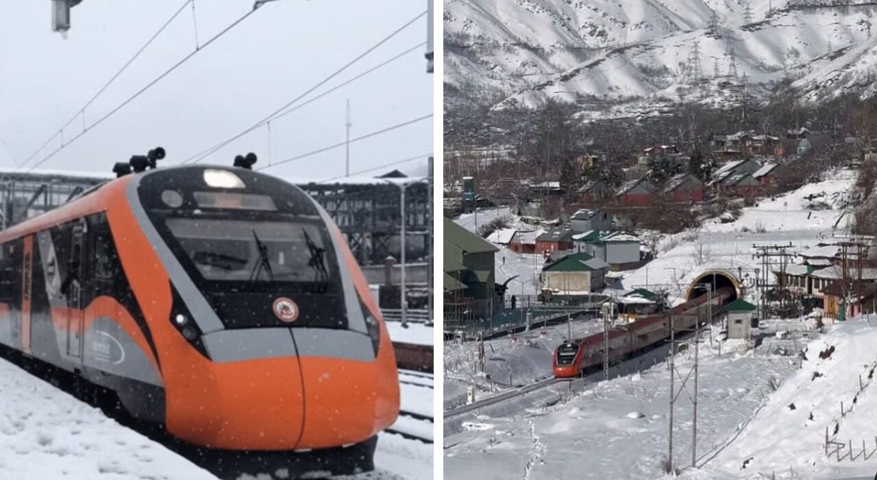 Vande Bharat Train Cuts Through Kashmir Snow, Stuns with Scenic Beauty