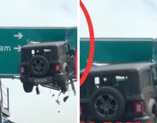 AI-Generated Video Fakes Thar SUV Crashing into Highway Sign