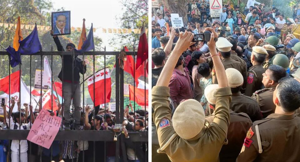 Protest Turns Violent: 14 JNU Students Arrested After Clash With Police