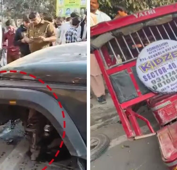 Driver arrested: 4 injured in Thar crashes with e-rickshaw in Noida Sector 49