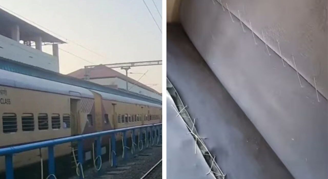 Kamla Ganga Train Coach Seats Slashed in Vandalism Video