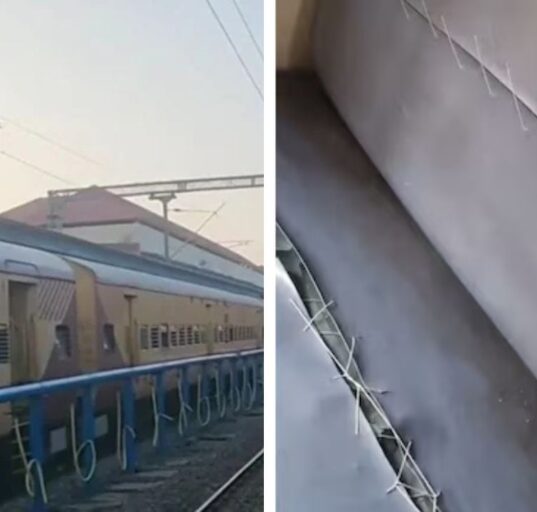 Kamla Ganga Train Coach Seats Slashed in Vandalism Video