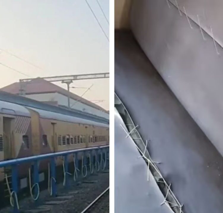 Kamla Ganga Train Coach Seats Slashed in Vandalism Video
