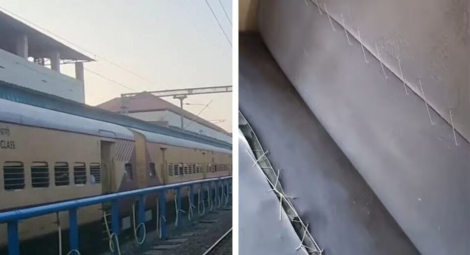 Kamla Ganga Train Coach Seats Slashed in Vandalism Video