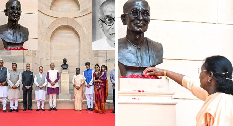 President Murmu Unveils Rajagopalachari Bust, Replaces Lutyens at Rashtrapati Bhavan