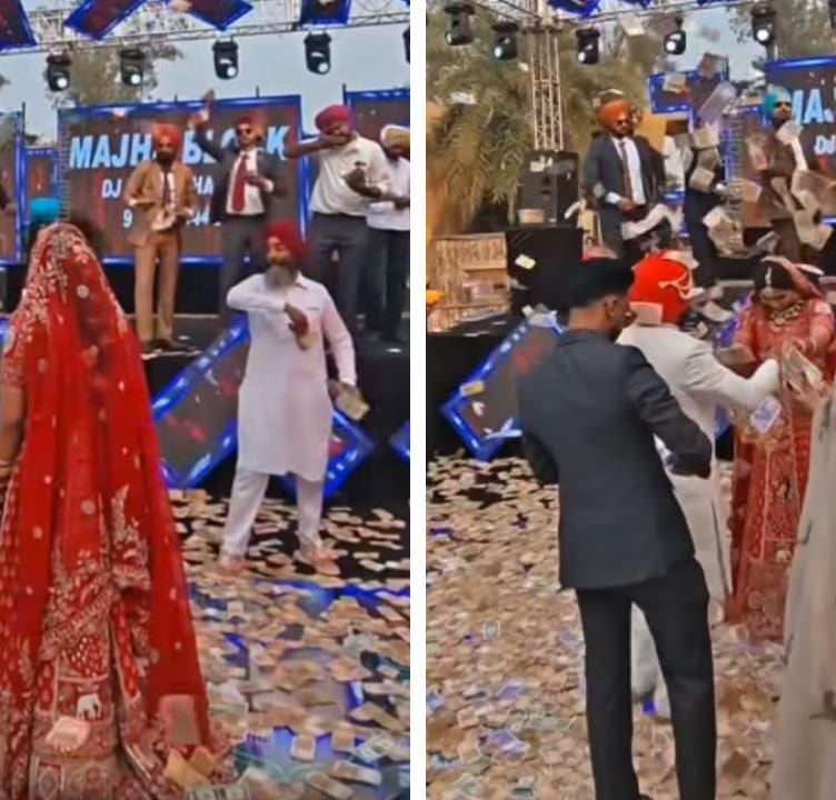 Punjabi Wedding Video Shows Groom's Family Showering Bride with Rs 8.5 Crore in Cash