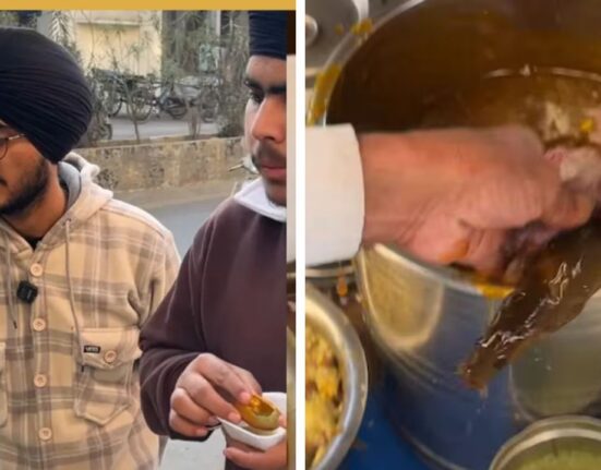 Rat Emerges from Golgappa Pot at Amritsar Street Stall