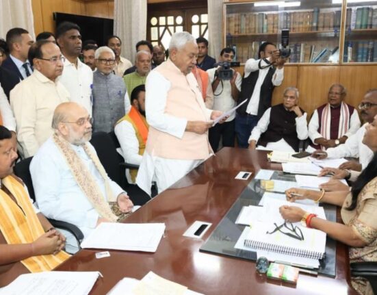 Bihar CM Nitish Kumar Enters Rajya Sabha Race, Files Nomination