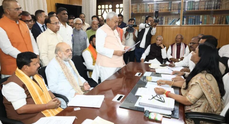 Bihar CM Nitish Kumar Enters Rajya Sabha Race, Files Nomination