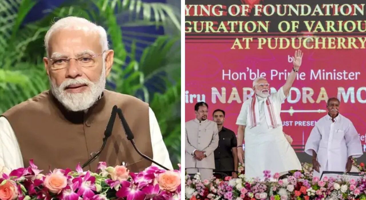 Modi Launches Rs 7,100 Crore Projects in Tamil Nadu and Puducherry